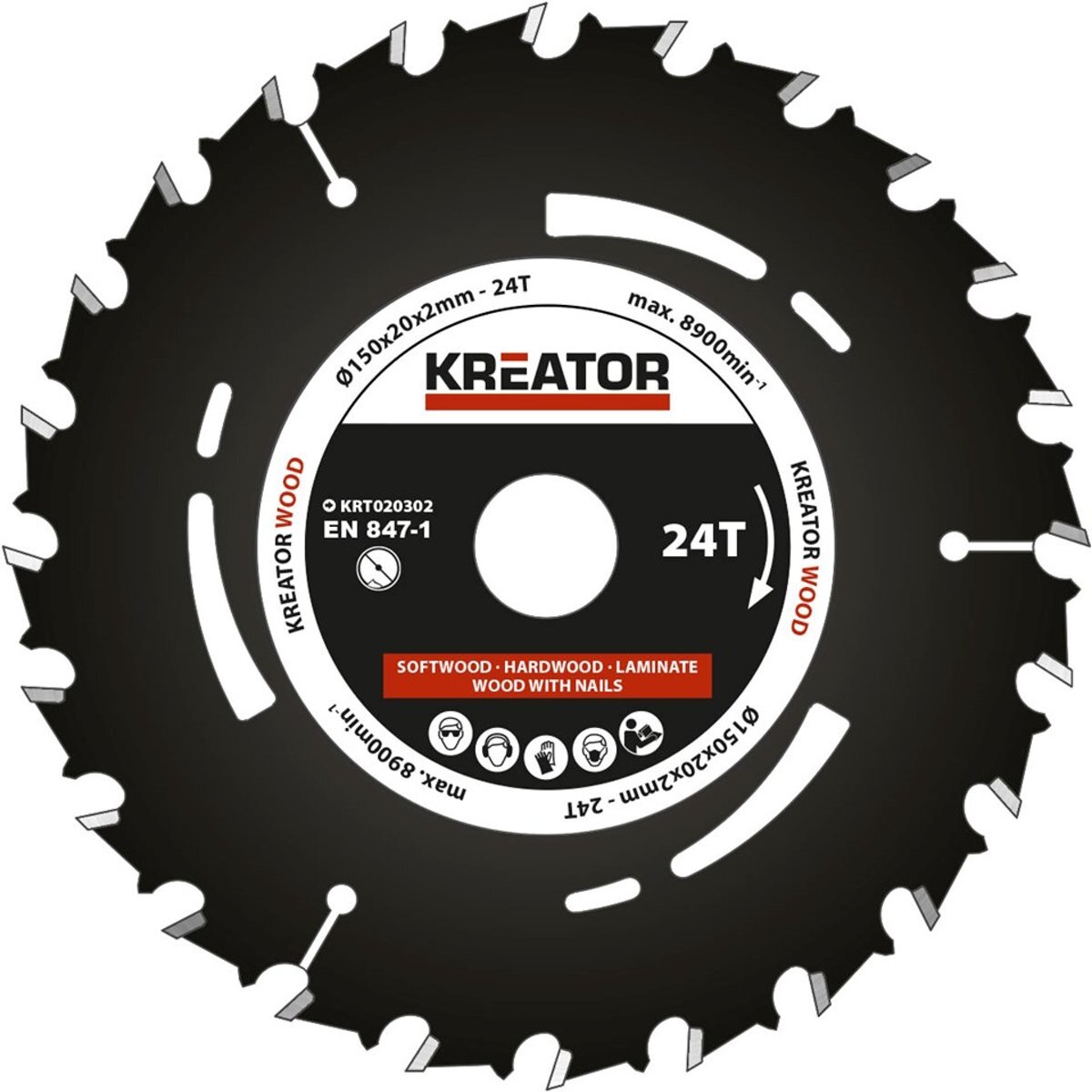 Kreator krt020302 invalzaagblad 150mm24t