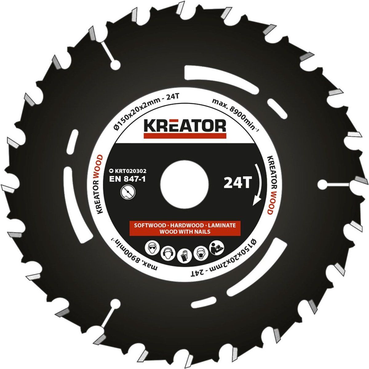 Kreator KRT020302 invalzaagblad 150mm 24T