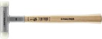 SUPERCRAFT marteau de protection, avec manche hickory laqué, ergonomique et amortissant les vibrations et insert arrondi | D=25 mm | 3366.225