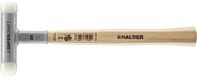 SUPERCRAFT marteau de protection, avec manche hickory laqué, ergonomique et amortissant les vibrations et insert arrondi | D=25 mm | 3366.225
