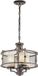 Arafura Lighting Industriële kroonluchter met kap Ahrendale Taupe
