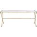 Safavieh EAF2551A Parker salontafel, metaal, goudkleurig/glas, 109 x 50 x 46,35 cm