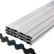 Fil de ressort et canal de verrouillage, lot de 2 m de fil de ressort et de canal en U pour serre, 40 paquets de fil de ressort revêtu de PE et de canal en alliage d'aluminium, fixation de film plastique ou de toile d'ombrage avec vis