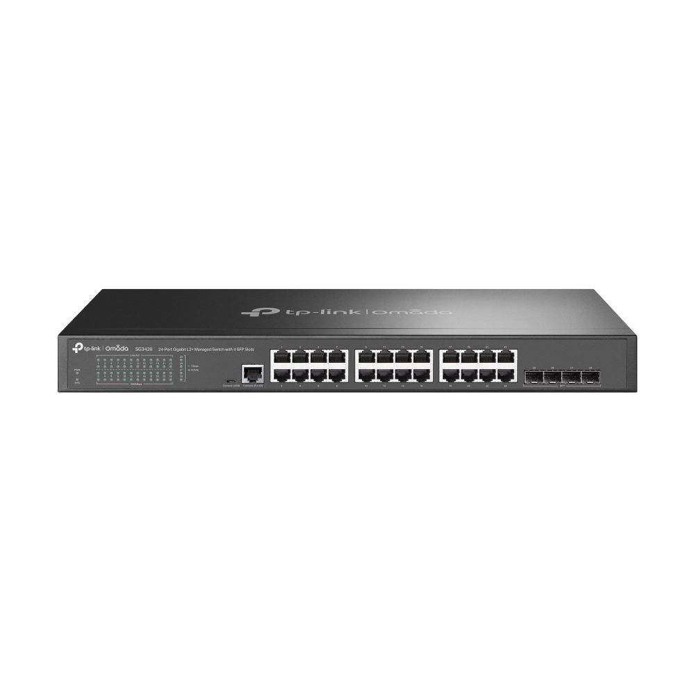 TP-Link JetStream TL-SG3428 - Managed L2/L3 Gigabit Switch - 24-Port - Black