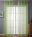 203322 Set van 2 ingestanste ringen, transparant, voor de woonkamer, voile, loodband, H x B 145 x 140 cm, appelgroen