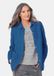 Goldner Overhemdjasje Casual wollen jas met overhemdkraag blauw gemeleerd maat 42