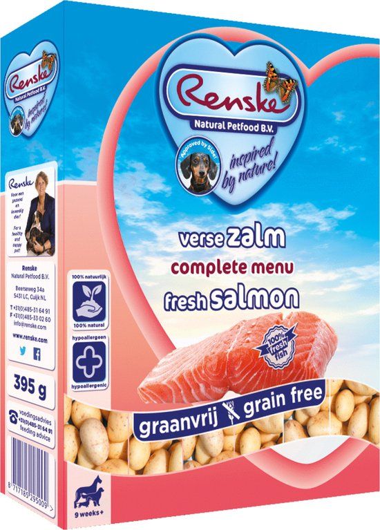 Renske Adult 395 g - Hondenvoer - Zalm & Aardappel - Graanvrij