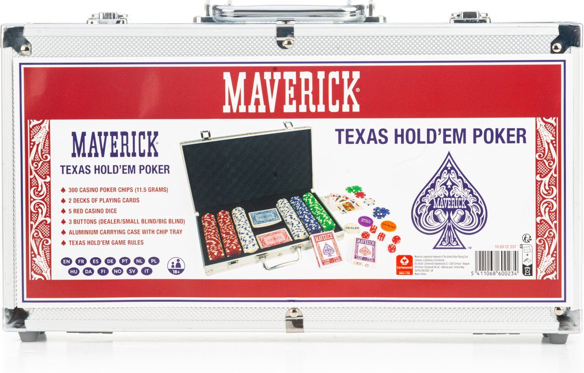 Grimaud Maverick Texas Hold’Em Poker - Aluminium - Zilver - 2022