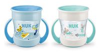 NUK Mini Magic Cup drinkbeker 2-pack lekvrije 360°-drinkrand vanaf 6 maanden praktische handgrepen BPA-vrij 160 ml 2 Stuks Multi-kleuren