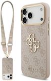 Guess 4G Groot Logo Hoesje Voor Iphone 17 Pro Max Metalen Hoesje