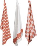 Cosy & Trendy Stoff Keukenhanddoek Roest Set van 3