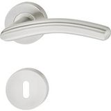 Häfele Garniture de béquille LDH 2184 acier inoxydable mat, cylindre profilé PZ