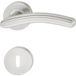 Häfele Garniture de béquille LDH 2184 acier inoxydable mat, cylindre profilé PZ