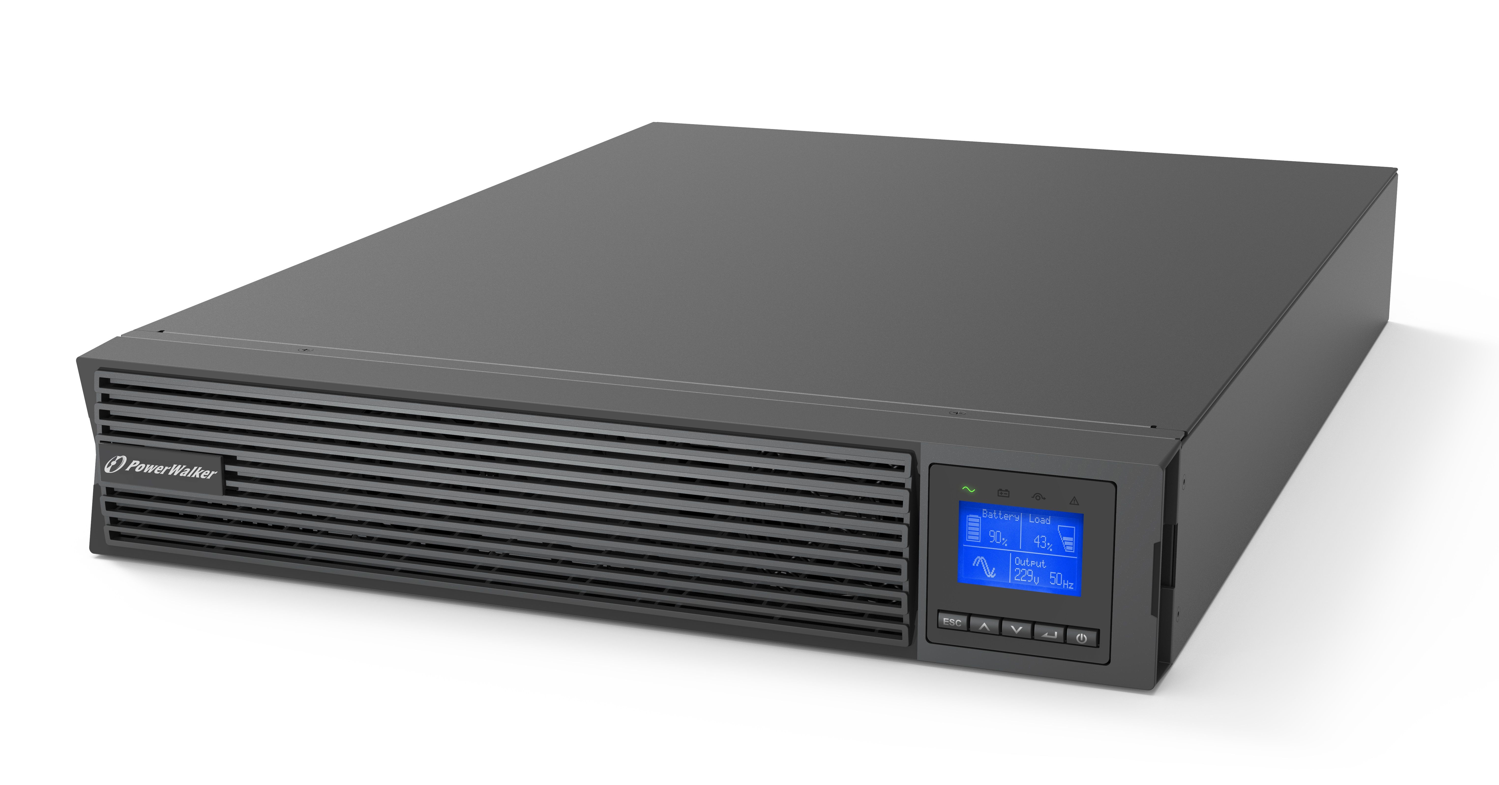 PowerWalker VFI 2000 ICR IoT - Ononderbroken stroomvoorziening (UPS) - Zwart