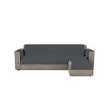 MB home basic Bankhoes met halfeiland, stof, donkergrijs, 240 cm