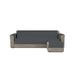 MB home basic Bankhoes met halfeiland, stof, donkergrijs, 240 cm