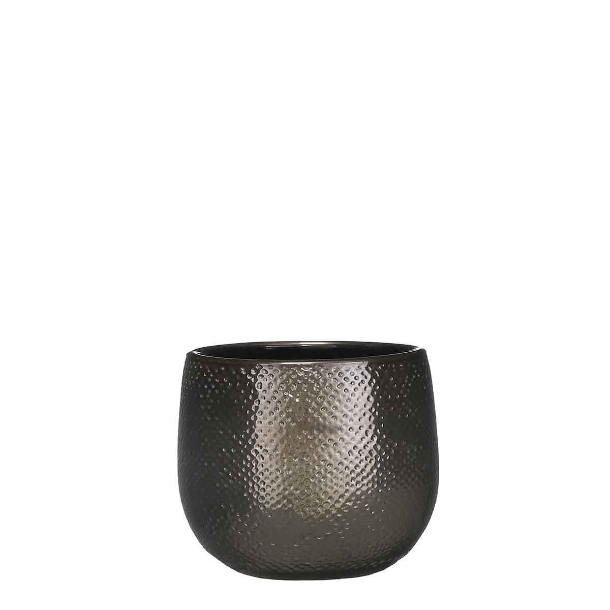 Mica Decorations gabriel ronde pot brons maat in cm: 16 x 18