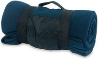 Merkloos / Sans marque Makito Western Europe Strand/picknick kleed navy met afneembaar handvat 160 x 130 cm
