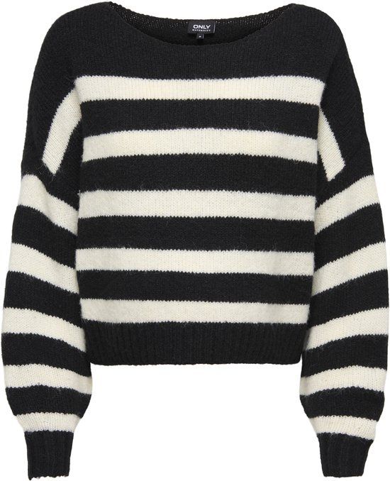 ONLY MATERNITY ONLY - OLMAYA LIFE L/S BOATNECK PULL KNT Dames Trui XXL Zwart
