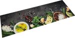 vidaXL Tapis de cuisine lavable imprimé herbes 60x180 cm velours