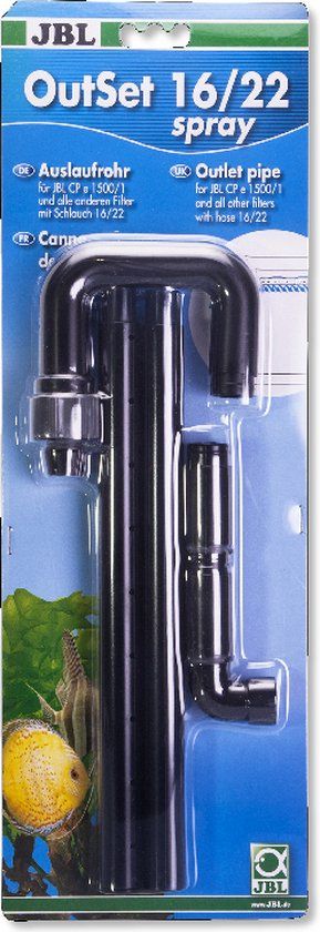 JBL OutSet spray 16/22 CristalProfi e1501, e1502 Waterterugloopset met 2-delige sproeibuis voor aquaria