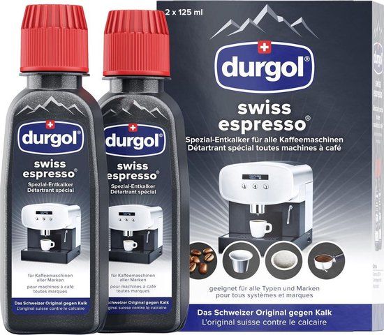 Durgol Swiss Espresso - Koffiemachineontkalker - 2 x 125ml - Geschikt voor diverse koffiemachines