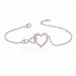 LGT JWLS Zilverkleurige Verstelbare Dames Armband met Hart, Infinitysymbool en Witte Zirkonia