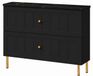 3xE living Armoire de salle de bain 80 cm Noir Royal