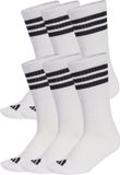 Adidas Performance 3-Stripes Essentials Gevoerde Sokken 6 Paar - Unisex - Wit