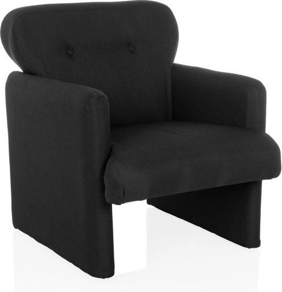 hjh LIVING Loungestoel CARIPITO stof zwart