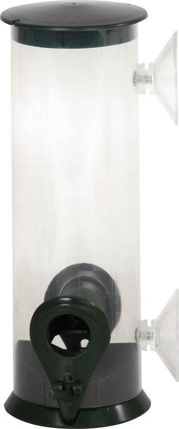 Wildbird Discovery Raamsilo Zaden - Voedersilo - Groen - 9x7x21 cm