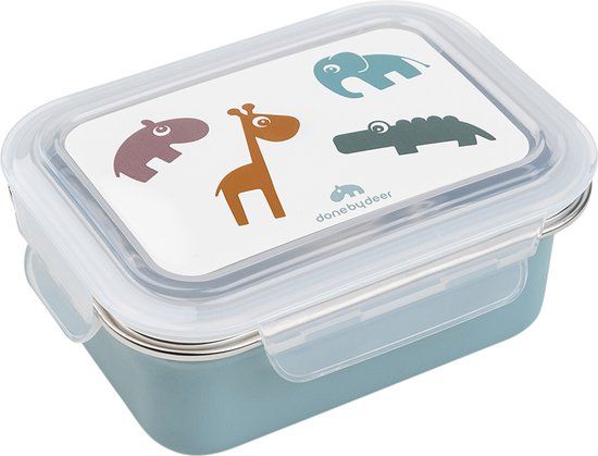 Done By Deer Lunchbox - Metaal - Blauw