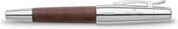Faber-Castell Vulpen E-motion Chroom/Donkerbruin Perenhout F