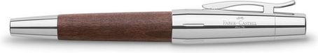 Faber-Castell Vulpen E-motion Chroom/Donkerbruin Perenhout F
