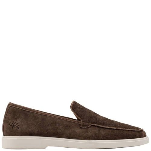 Rehab suède loafers donkerbruin