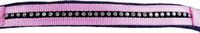 HKM Crystal zacht onderlegd Halster set met karabijn Roze/Donkerblauw Shetland pony