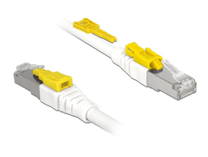 Delock 85330 netwerkkabel Wit 0,5 m Cat6a S/FTP (S-STP)