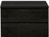 BES LED Porto Badmeubelset 90 cm - Black Oak - Wastafelbovenblad Black Oak