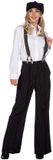 Wilbers Roaring 20's Krijtstreep Broek Premium - Zwart - Polyester - Maat 52