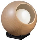 Expo Trading ETH Orb Saturn tafellamp 1x E27 Taupe/grijs glas 20cm / zwart