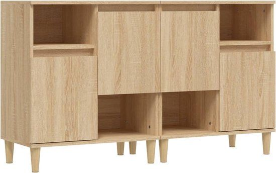 vidaXL Dressoir 60x35x70 cm Bewerkt Hout Sonoma Eikenkleurig