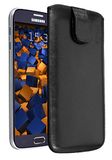 mumbi Echt leren hoesje compatibel met Samsung Galaxy S6 / S6 Duos hoes lederen tas case wallet, zwart