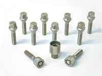 H&R Wielboutenset konisch M12x1.50 - Lengte 45mm - 10 stuks - incl. wielsloten