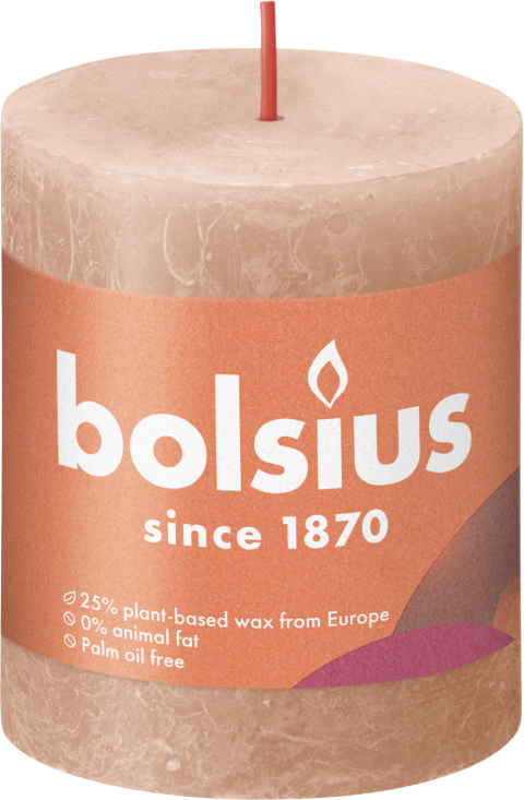 Bolsius Rustiek stompkaars 80/68 Creamy Caramel