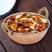 Plat de service Indiaas servies roestvrij staal cuivre plat de service Karahi, service de table pour ménage, gastronomie et cuisine, set de 2 (15 cm) 400 ml