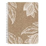 Clairefontaine 83545C - Spiraalboekje met Omslag van Papier op Basis van Cacaoschalen - A5 14,8x21 cm - 148 Gelijnde Pag. - Ivoorkleurig Papier 90 g - Jeans&cocoa Collectie - 3 designs willekeurig