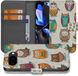B2Ctelecom Étui à rabat Google Pixel 9a Étui portefeuille avec joyeux motif hibou