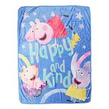Northwest Peppa Pig Silk Touch Gooi Deken, 46" x 60", Happy Peppa
