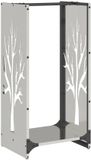 vidaXL - Porte-bûches - 40x30x80 cm - Acier inoxydable