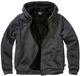 Brandit Sweatjacket Teddylining Heren Trui met capuchon - gemêleerd zwart - L
